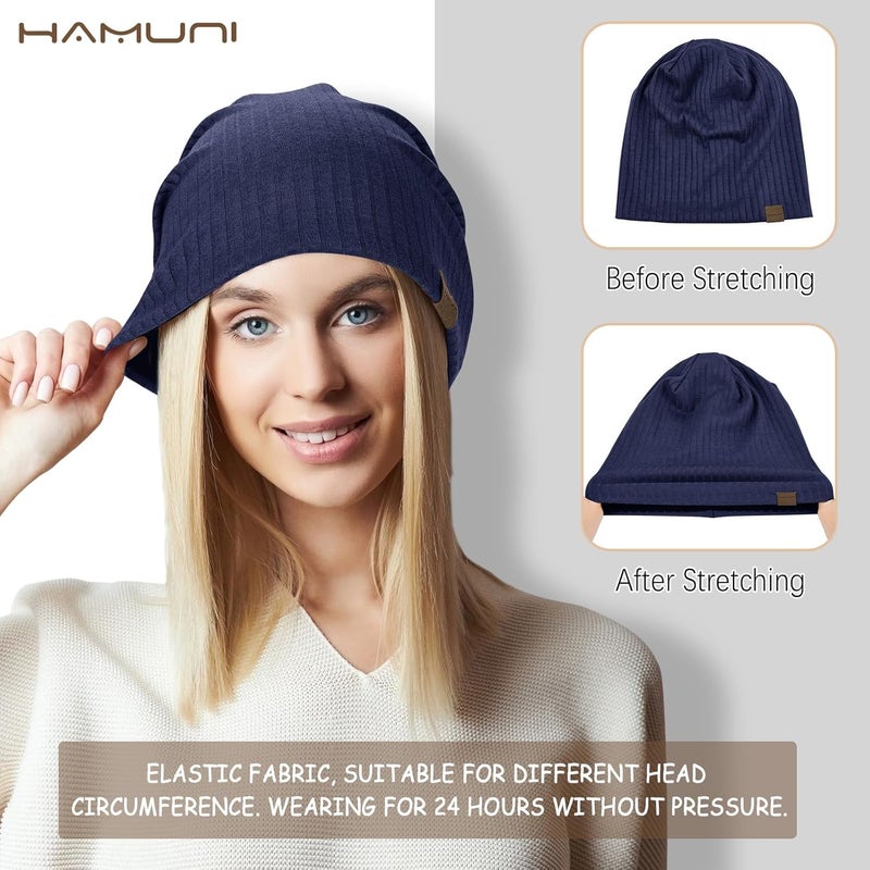 HAMUNI Slouchy Beanie for Men Women Soft Lightweight Running Beanie Hat Chemo Cap Skull Cap - Image 4